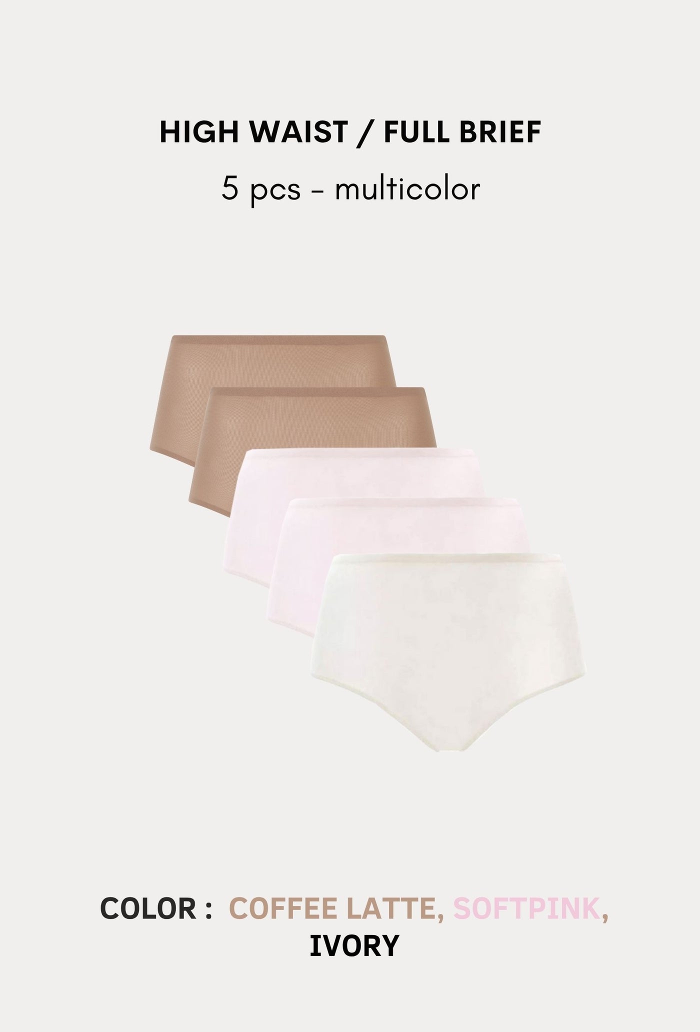 Softstretch Multipacks Full Brief / Highwaist Brief 5 pcs