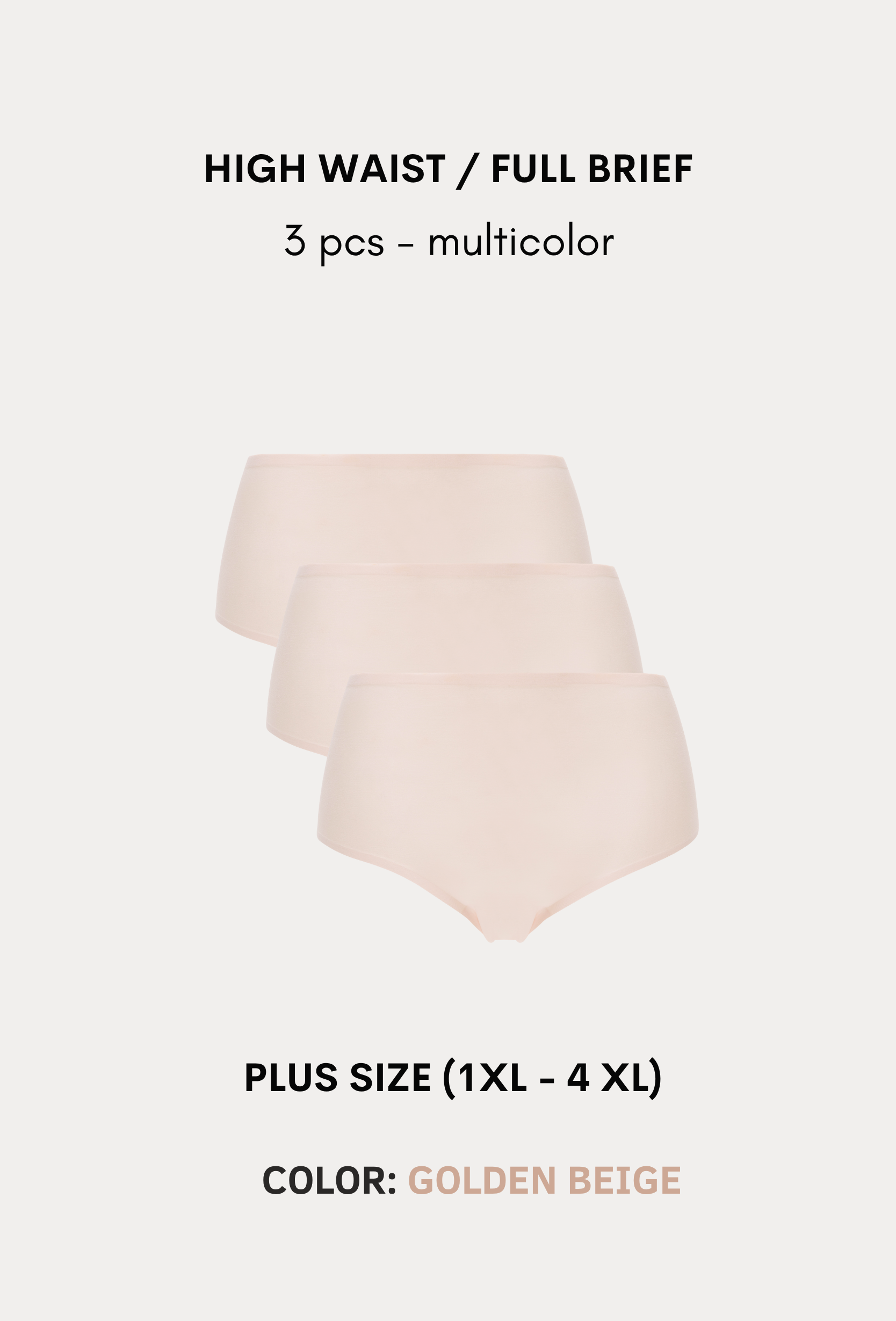 Softstretch Multipacks PLUS SIZE Full Brief / Highwaist Brief 3 pcs (1XL-4XL)