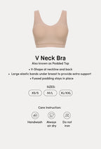 SoftStretch V-Neck Padded Bra