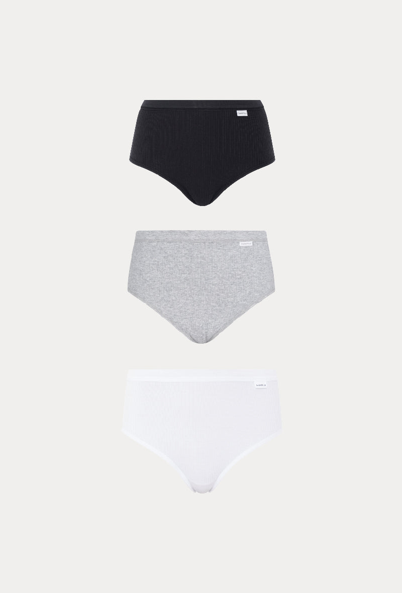 Multicolor Bundle Chantelle Cotton Comfort High Waist Brief 3 Pcs