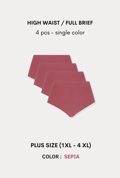 Softstretch Multipacks PLUS SIZE Full Brief / Highwaist Brief 4 pcs (1XL-4XL)