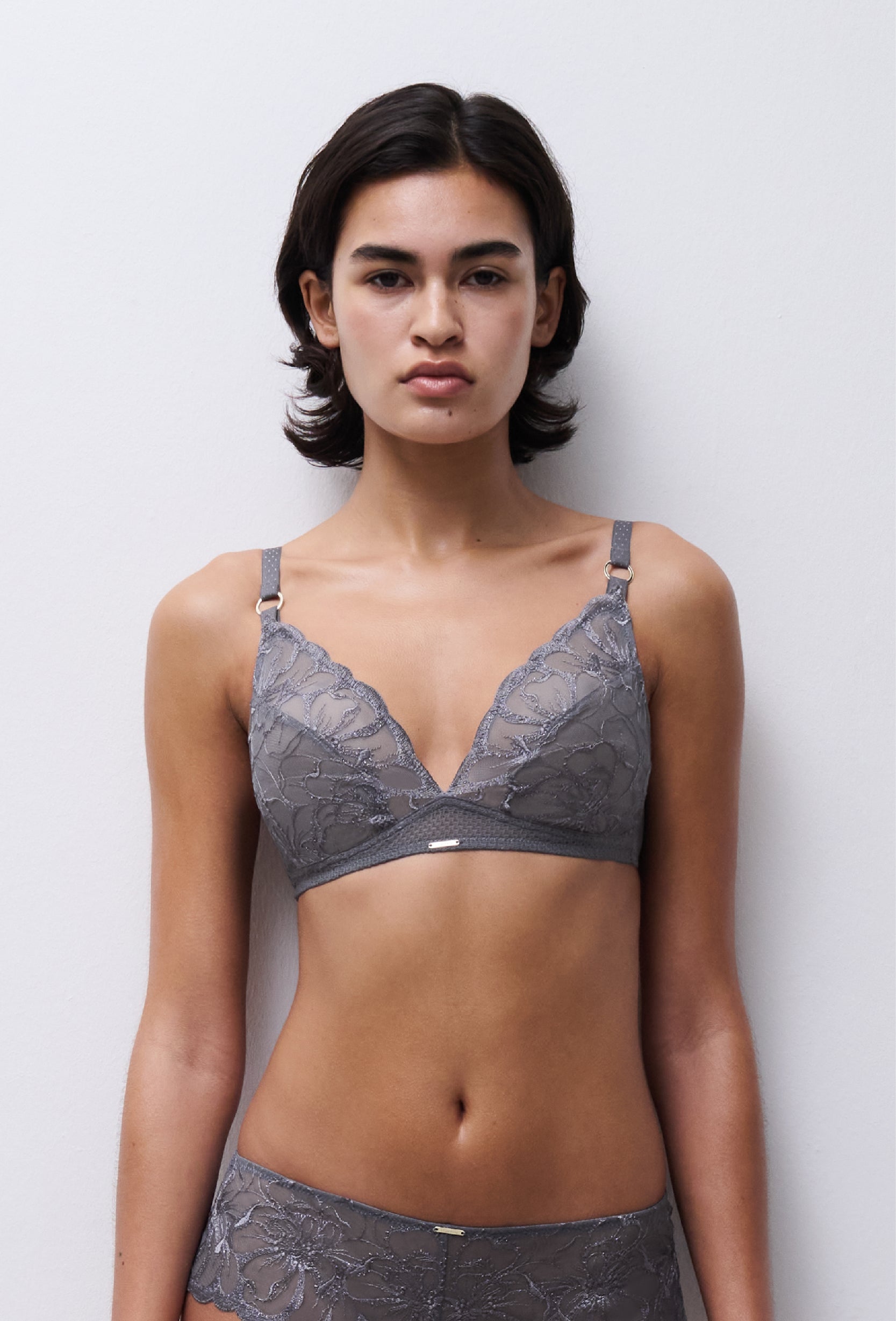 Chantelle Fleurs Wirefree Triangle Bra (No Pads)