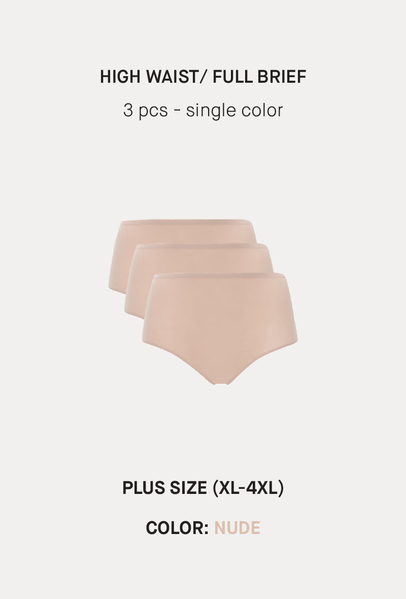 Softstretch Multipacks PLUS SIZE Full Brief / Highwaist Brief 3 pcs (1XL-4XL)