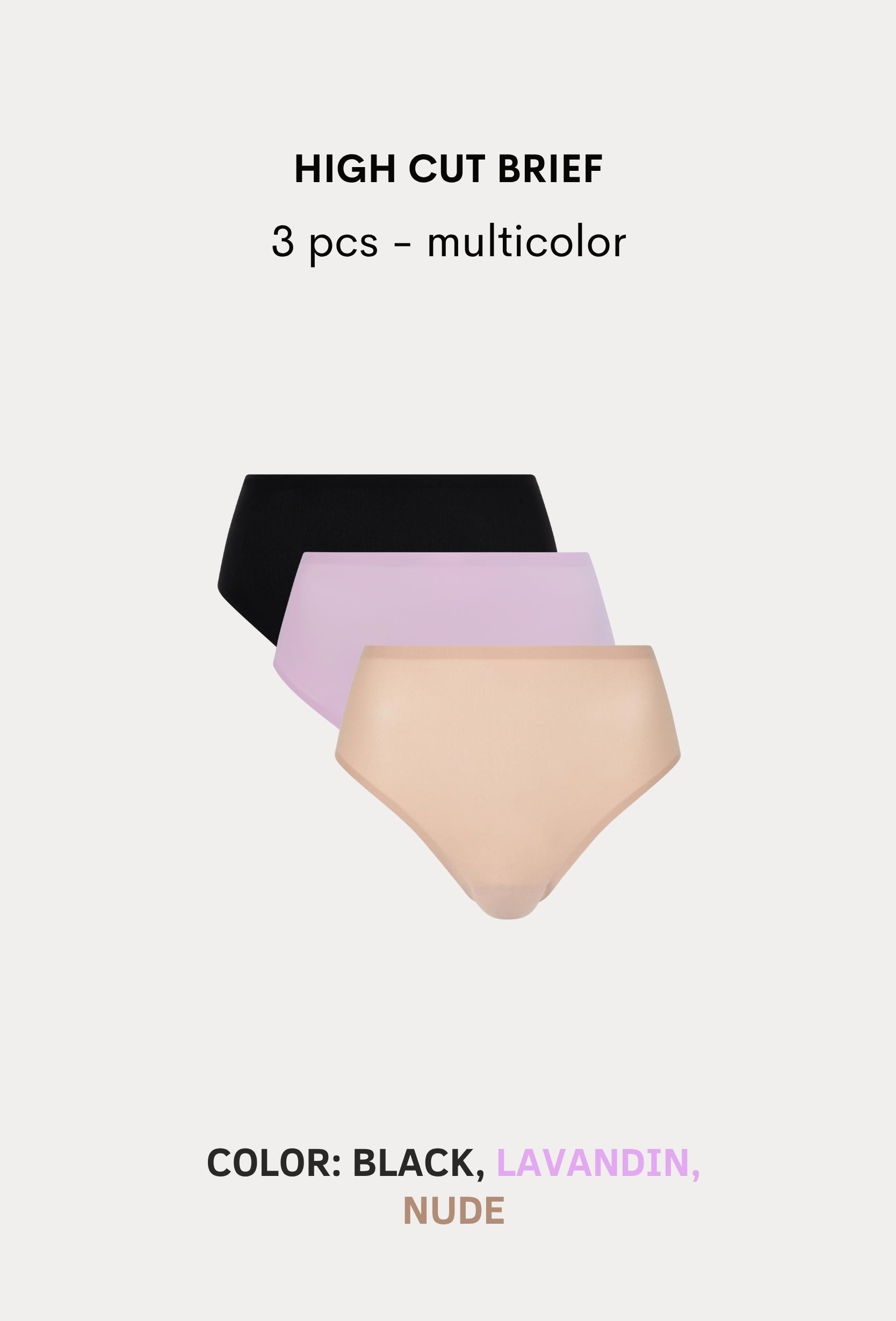 SoftStretch Multipacks High Cut Brief 3 pcs