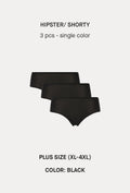 Softstretch Multipacks PLUS SIZE Hipster / Shorty 3 pcs (1XL-4XL)