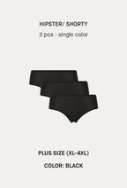 Softstretch Multipacks PLUS SIZE Hipster / Shorty 3 pcs (1XL-4XL)