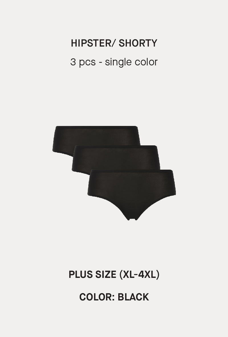 Softstretch Multipacks PLUS SIZE Hipster / Shorty 3 pcs (1XL-4XL)