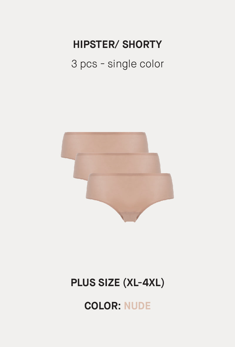 Softstretch Multipacks PLUS SIZE Hipster / Shorty 3 pcs (1XL-4XL)