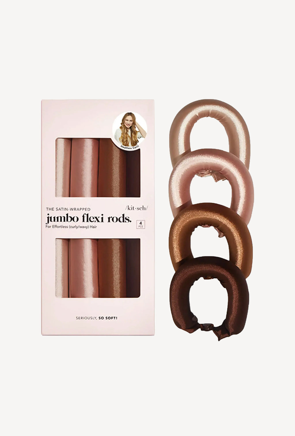 Kitsch Satin Jumbo Flexi Rods 4pcs Set