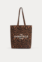 Chantelle Leopard Print Cotton Tote Bag