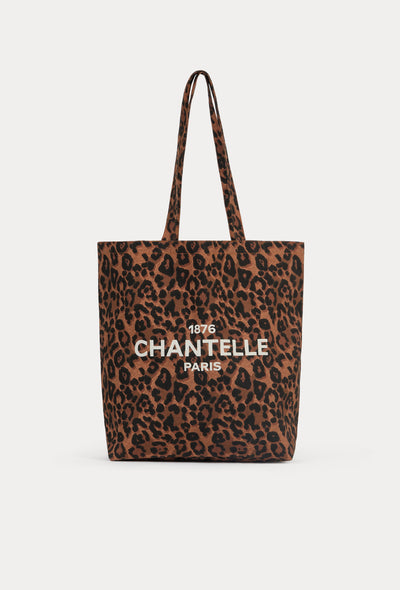 Chantelle Leopard Print Cotton Tote Bag