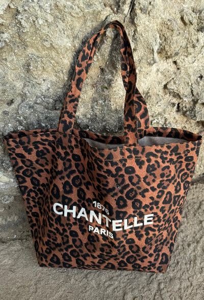 Chantelle Leopard Print Cotton Tote Bag