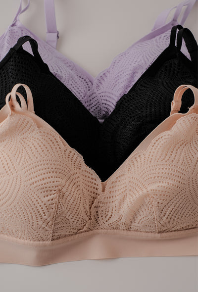 SoftStretch Bralette Lace with Removable Pads