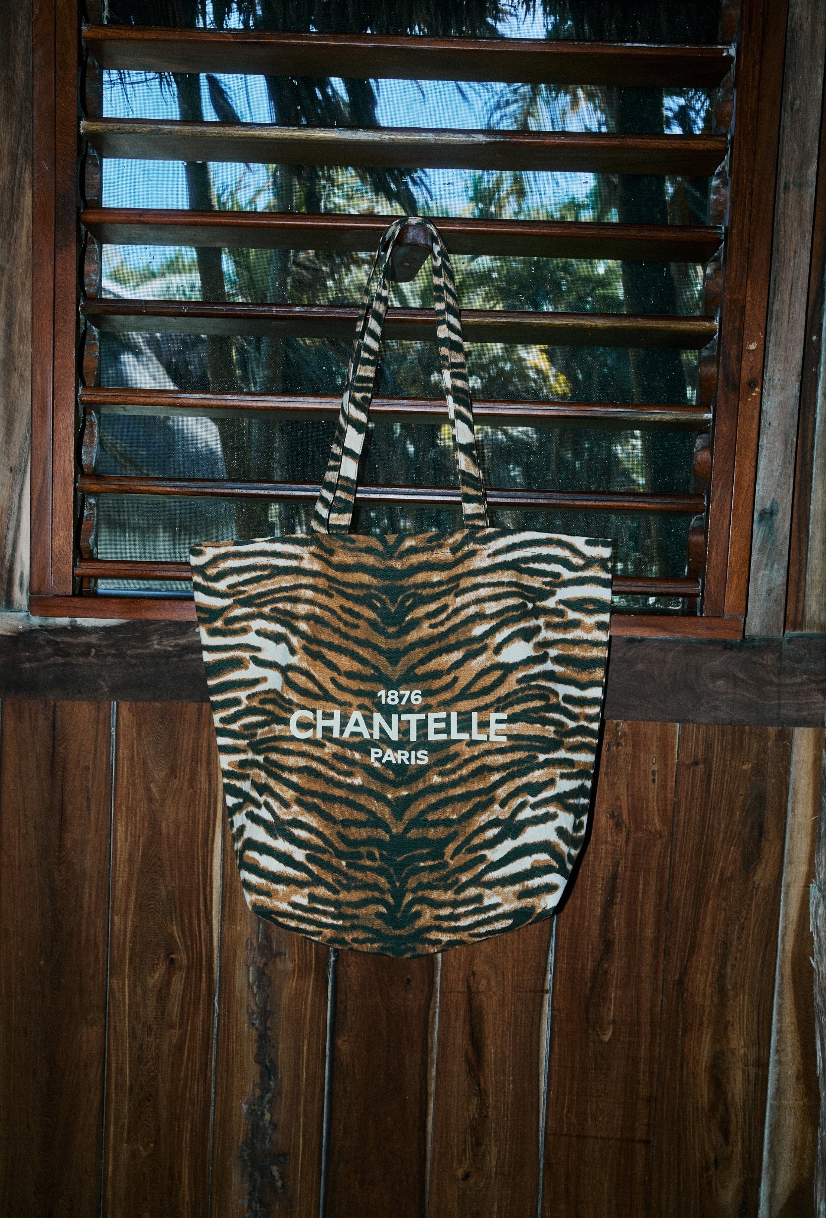 Chantelle Tiger Print Cotton Tote Bag